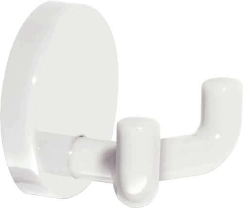 Doppelhaken 477.90.025 2 Haken Polyamid 99 reinweiß Ø 50 mm Ausladung 43,5 mm HEWI