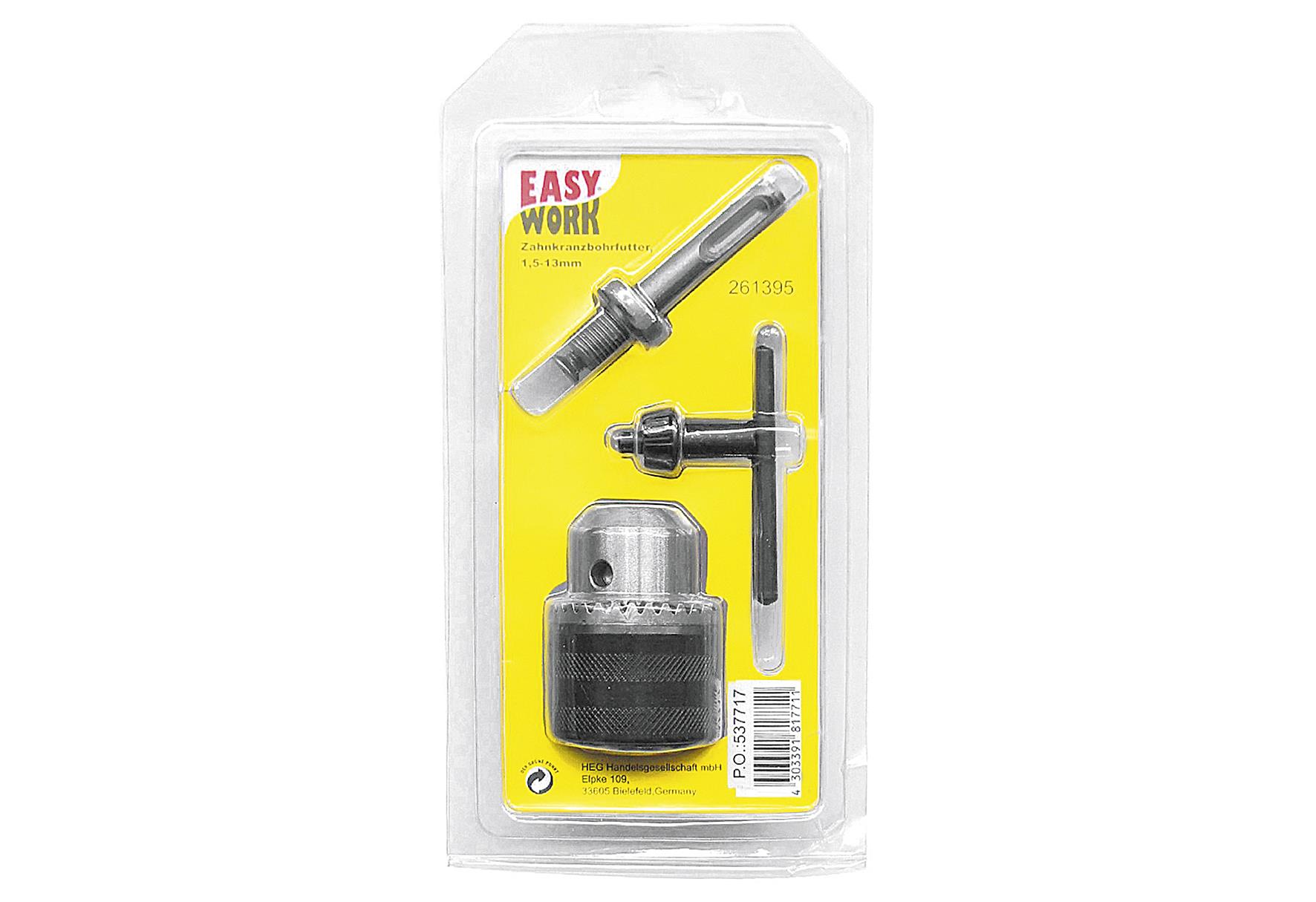 EASY WORK Zahnkranzbohrfutter 1,5 - 13 mm mit SDS Adapter