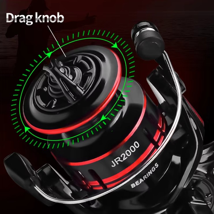 Bdt- FISHING GROUP Angelrolle / Spinnrolle / Stationärrolle ''JR2000'' blau Salz- und Süßwasser geeignet