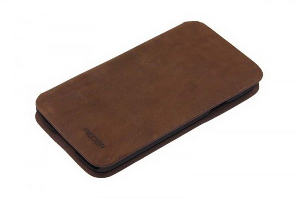 PEDEA Tasche (Echtleder Bookstyle) für Samsung Galaxy S5 (SM-G900) brown