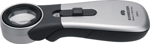 Handleuchtlupe Tech-Line CLASSIC Vergr.8x LED Linsen-D.30,0mm SCHWEIZER