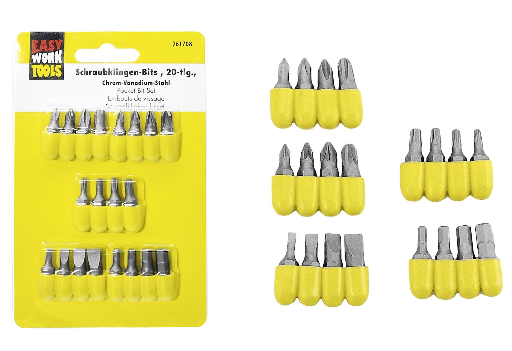 EASY WORK Schraubklingenbitsatz 20-teilig