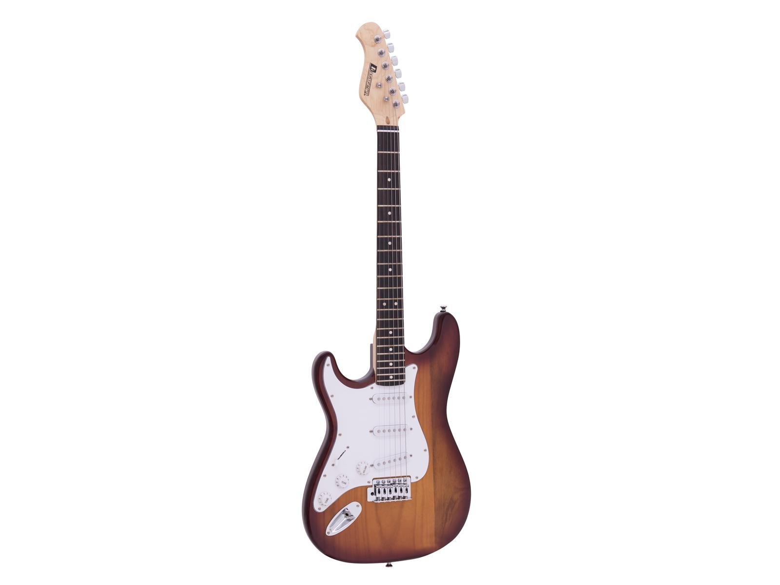 DIMAVERY ST-203 E-Gitarre LH, sunburst