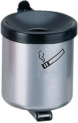 Wandascher Ø110xH120mm neusilber m.Kippvorrichtung TKG