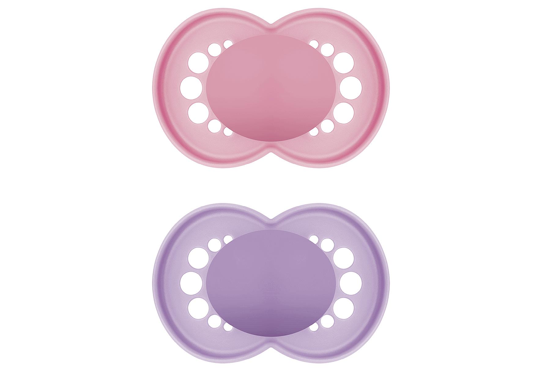MAM Schnuller Original Pure plain Silikon girl 2er Set - VPE: 6