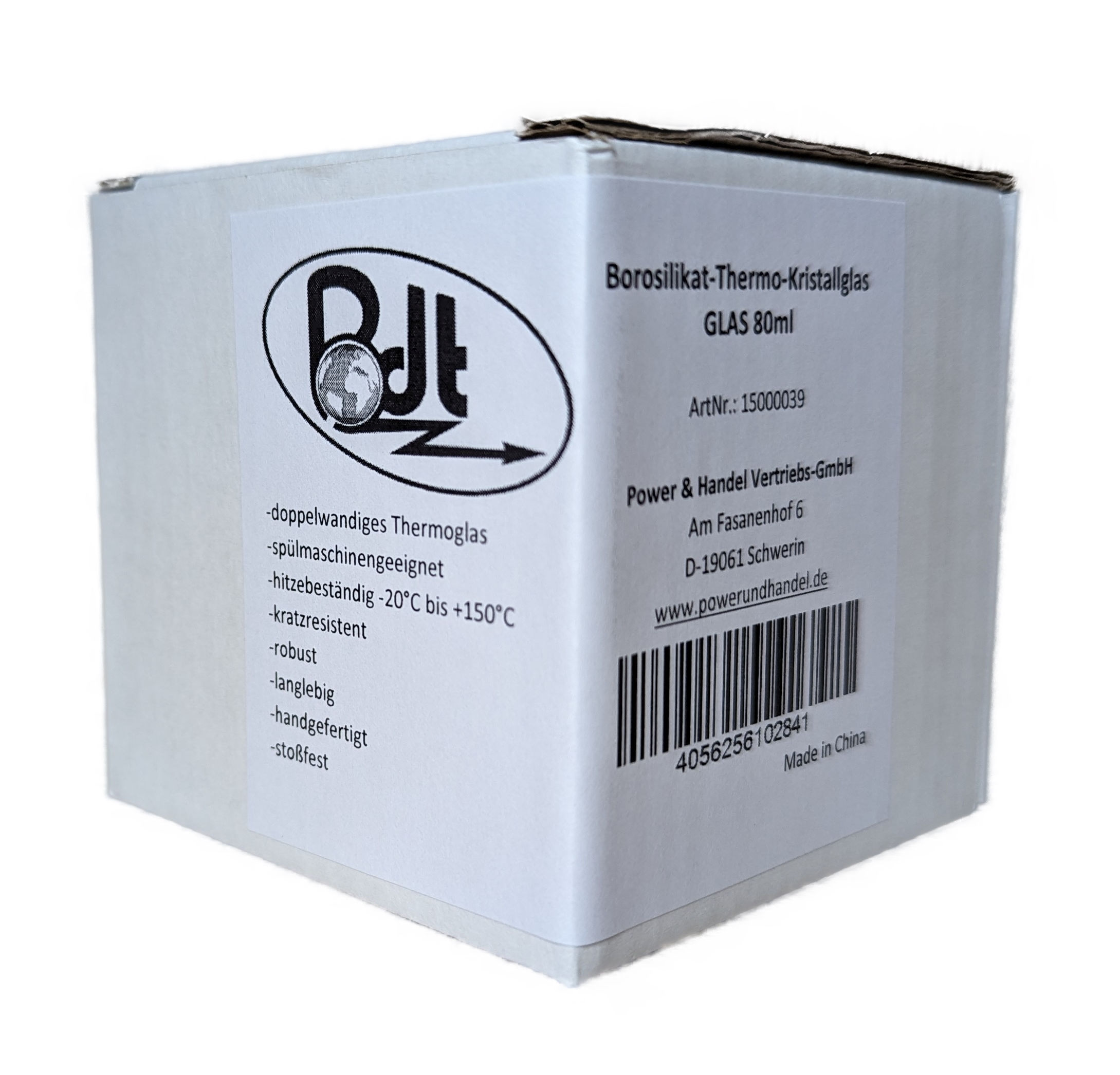 Bdt Doppelwandiges Thermoglas, Glas, Borosilikatglas, 80 ml, spülmaschinengeeignet