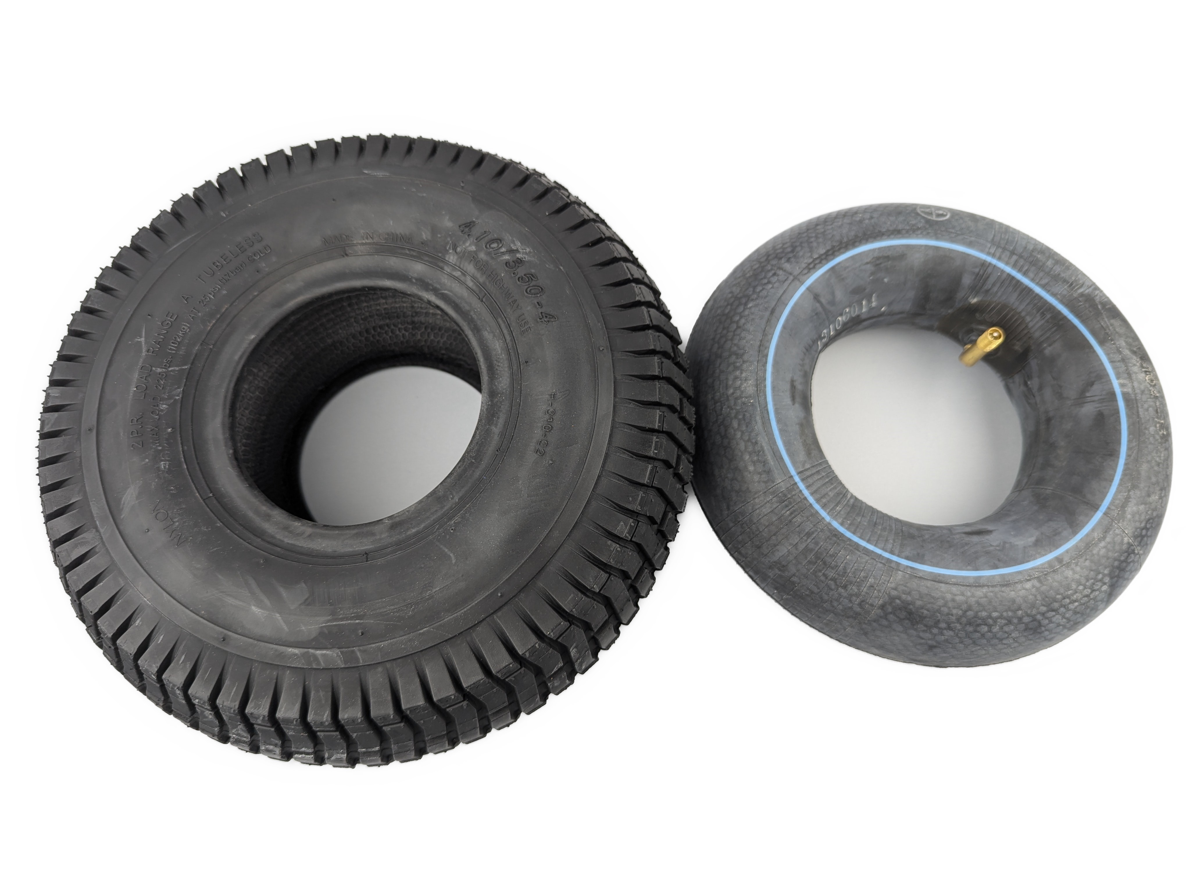 Bdt 1er SET: Decke (Ø 260 mm 4.10/3.50-4 2PR) + Schlauch (3.00-4'' TR87) f. Kettcar, Tretfahrzeuge, Bollerwagen, Babycar