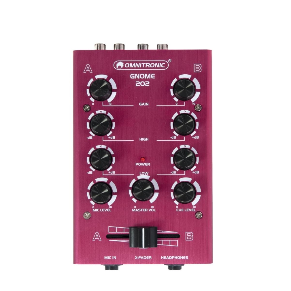 OMNITRONIC GNOME-202 Mini-Mixer rot