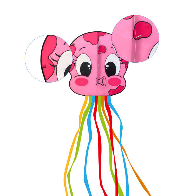 Bdt Drachen, Einleiner, Kite für Kind und Erwachsene *Little Jellyfish* inkl. 30m Leine, 78x80cm mit 3,2m