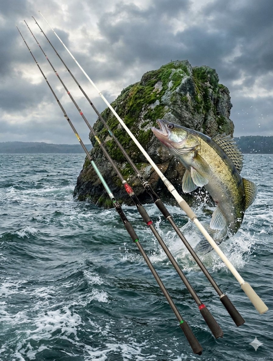 Bdt- FISHING GROUP 177g leichte Spinnrute WG:5-25g, Länge 2,70m, türkis / schwarz