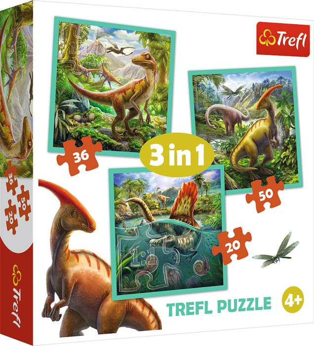 3 in 1 Puzzle – Dinosaurier