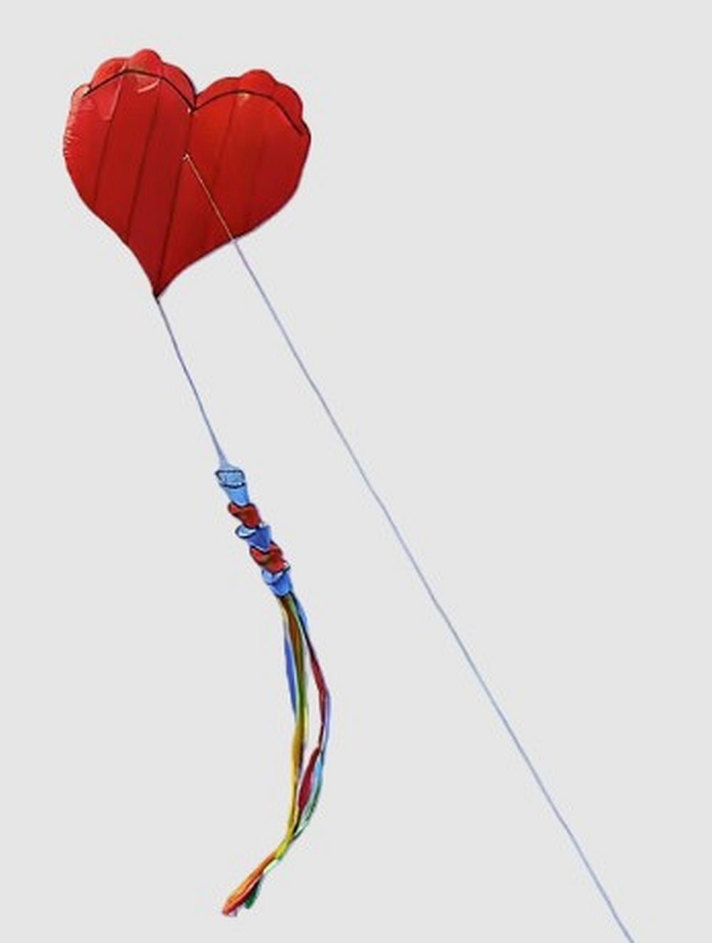 Bdt Softkite, Drachen, Einleiner  für Kind und Erwachsene *Herz* inkl. 30m Leine, 160 x180 + 450cm Windkegel