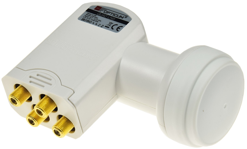 Digital LNB ''Quattro High-HD'', 0,1dB, Anschlüsse für Multiswitch, UHD tauglich