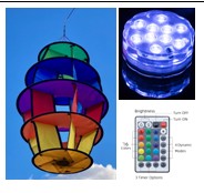 Bdt 3D Lampion''Camper- Leuchtfeuer'' inkl. USB-LED- Leuchte H:65cm, Ø 34cm