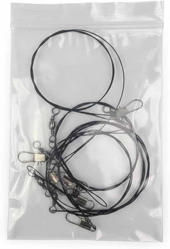 Bdt- FISHING GROUP 5er Set Stahlvorfächer für Raubfisch / Hecht 45cm 14KG/30LB