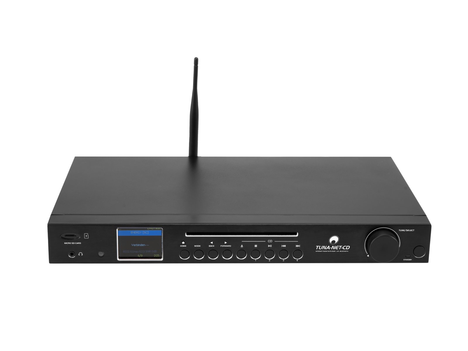 OMNITRONIC TUNA-NET-CD 19" Internetradio mit DAB+, Bluetooth und CD-Player