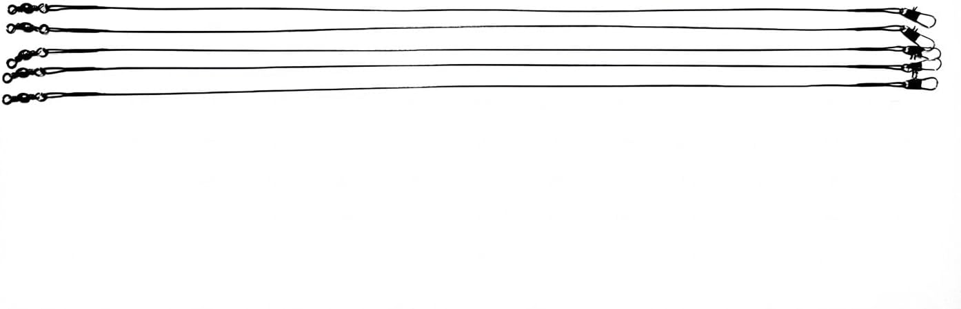 Bdt- FISHING GROUP 5er Set Stahlvorfächer für Raubfisch / Hecht 45cm 14KG/30LB