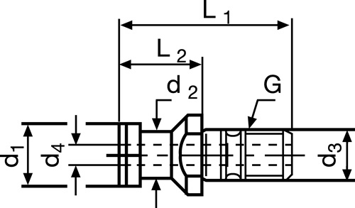 Anzugsbolzen DIN 69872 Form A SK40 m.Bohr.PROMAT