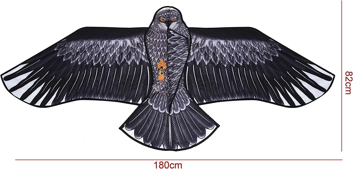 Bdt verstärkter 9m Drachenstab + Drachen *Adler* inkl. 50m Leine, 180x85cm