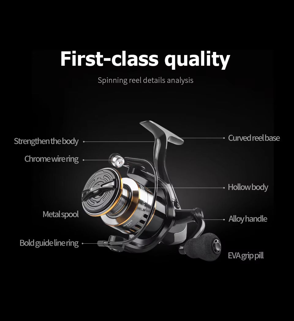 Bdt- FISHING GROUP Angelrolle / Spinnrolle / Stationärrolle ''HE2000'' Salz- und Süßwasser geeignet