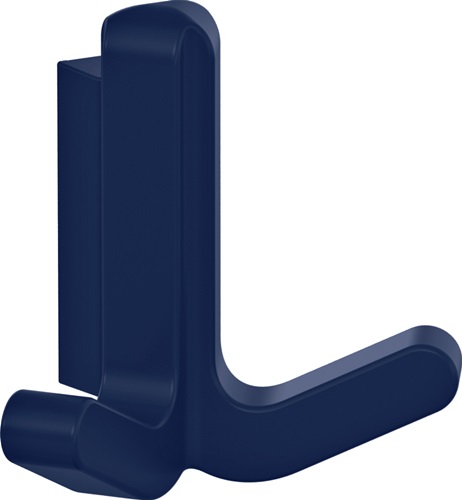 Doppelhaken Serie 477 matt, elastisch Kunststoff (TPU) 50 stahlblau Höhe 69 mm HEWI