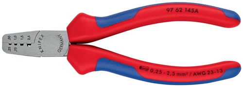 Aderendhülsenzange Gesamt-L.145mm 0,25-2,5 (AWG 23-13) mm² pol.Mehrkomp.-Hüllen