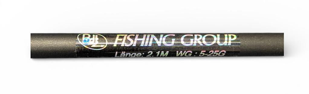 Bdt- FISHING GROUP 116g leichte Spinnrute WG:5-25g, Länge 2,10m, türkis/ schwarz