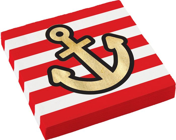 16 Servietten Pirates Map 33 x 33 cm
