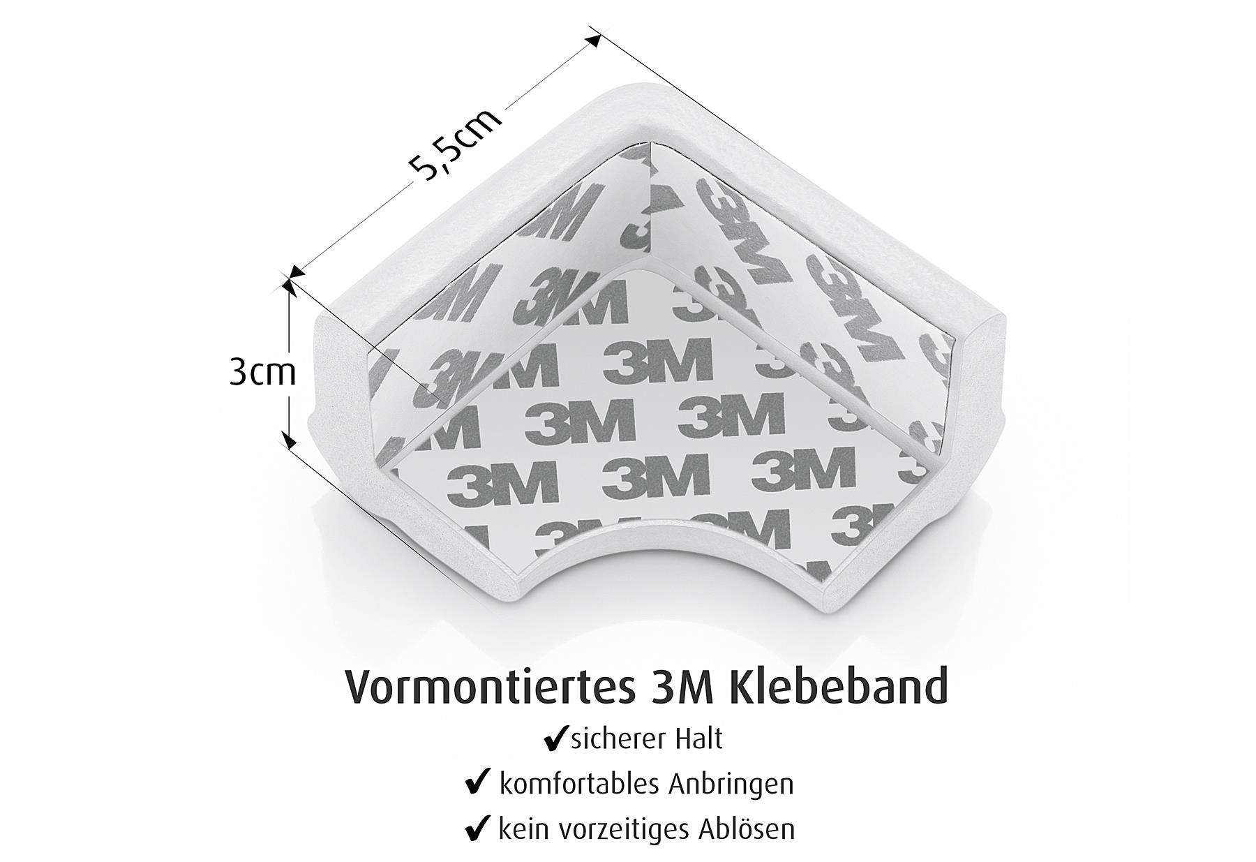 reer Eckenschutz soft weiß 4Stück - VPE: 6