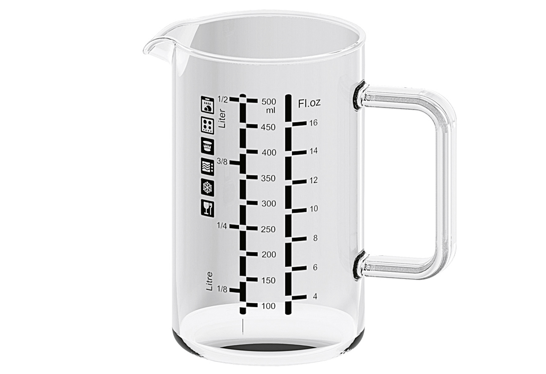 BOHEMIA CRISTAL Messbecher mit Henkel