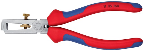 Abisolierzange L.160mm verchr.Mehrkomp.-Hülle m.Öffnungsf.KNIPEX