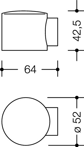 Bodentürpuffer 615B 99 D.52mm H.42,5mm Ku.99 reinweiß ma Dübelmontage HEWI