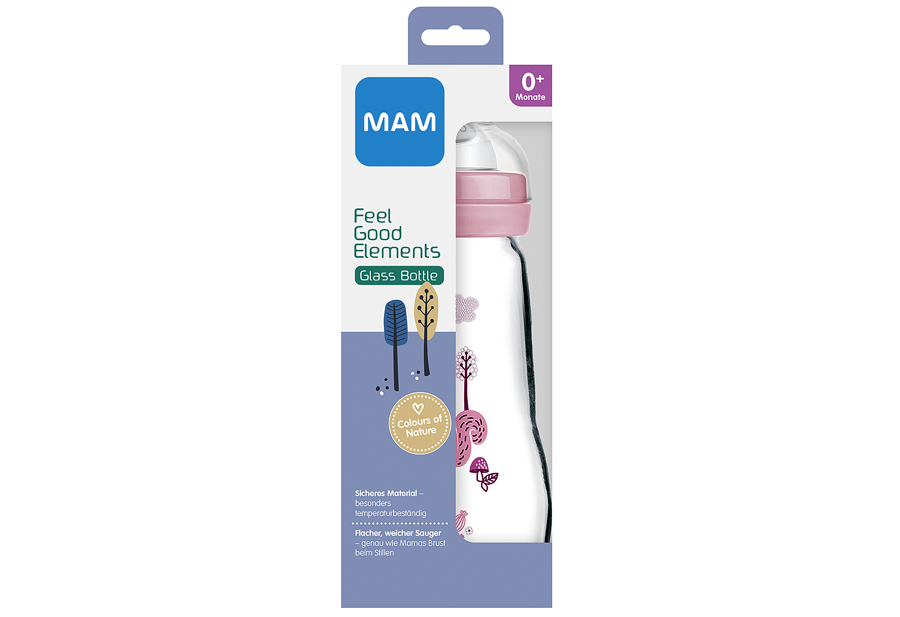 MAM Babyflasche Feel Good Elements 'Vogel  /Eichhörnchen'