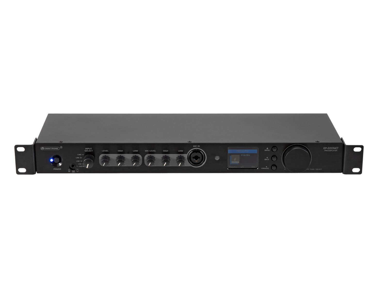 OMNITRONIC EP-220NET Vorverstärker mit Internetradio, DAB+ und Bluetooth