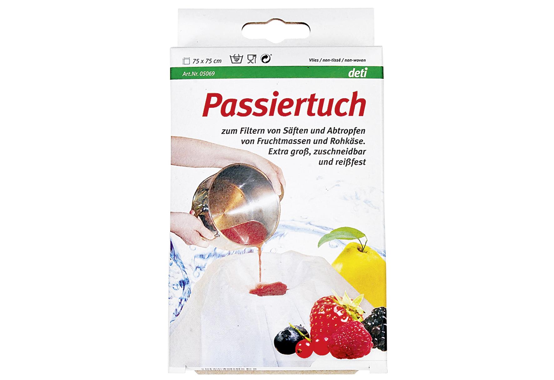 deti Passiertuch 75 x 75 cm weiß- VPE: 10