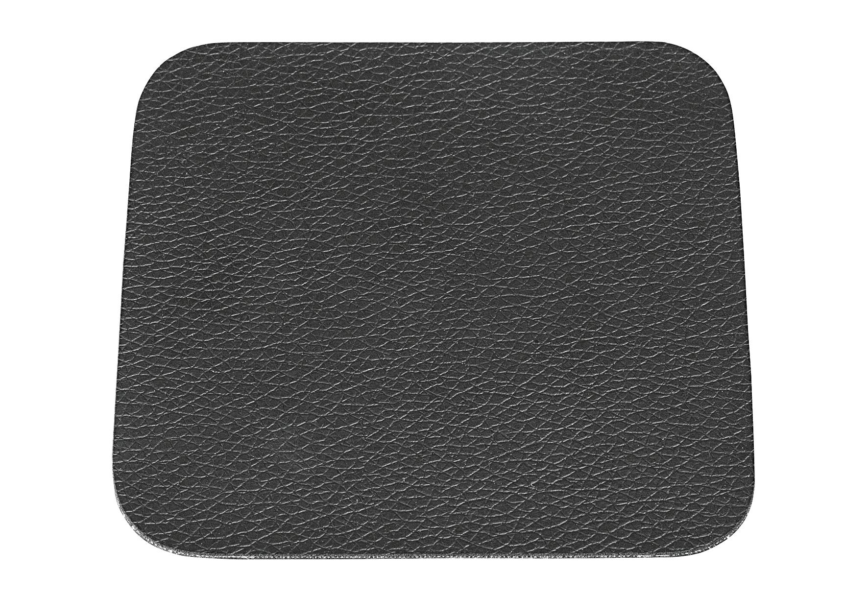 ASA Glasuntersetzer Lederoptik schwarz 10x10cm 4Stück