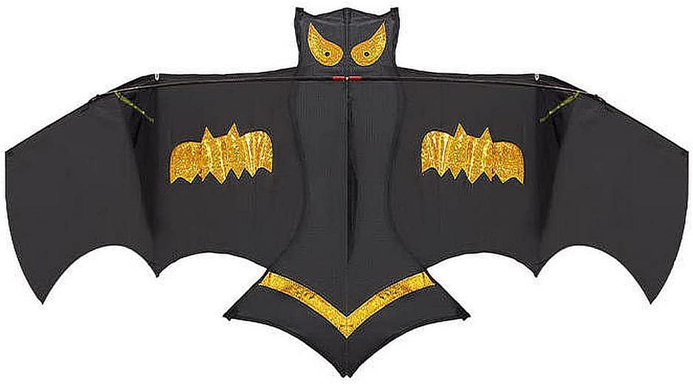 Bdt Drachen, Einleiner, Kite für Kind und Erwachsene *Fledermaus* inkl. 30m Leine, 190x85cm