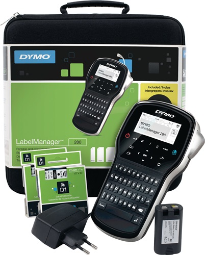 Beschriftungsgerät Label MANAGER 280 Schriftbandbreiten 6,9,12mm Kofferset DYMO