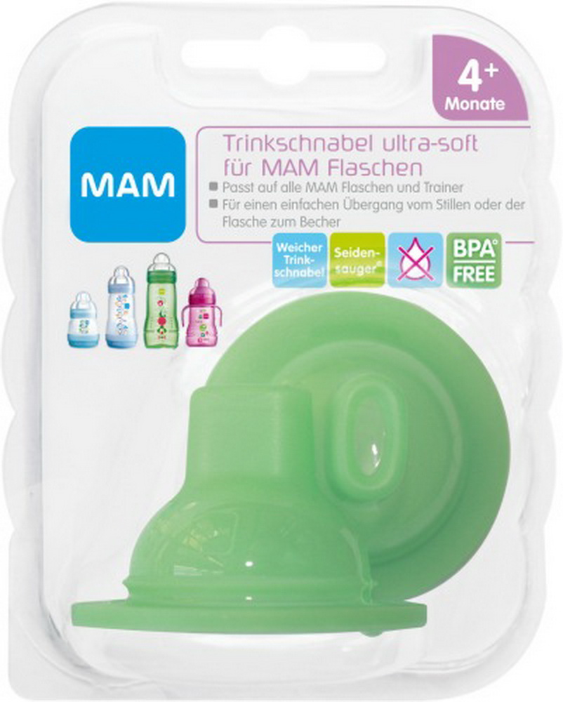 MAM Trinkschnabel Ultra-Soft für Flaschen, Doppelpack