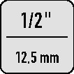 Aufsteckknarre 754-02 1/2 Zoll Rechtsgang 48 Z.754-02 GEDORE