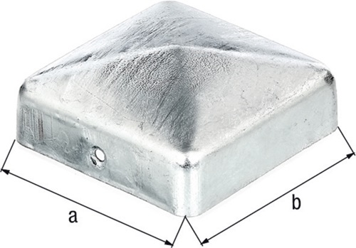 Pfostenkappe 70x70mm eck.flache Form VA ma GAH