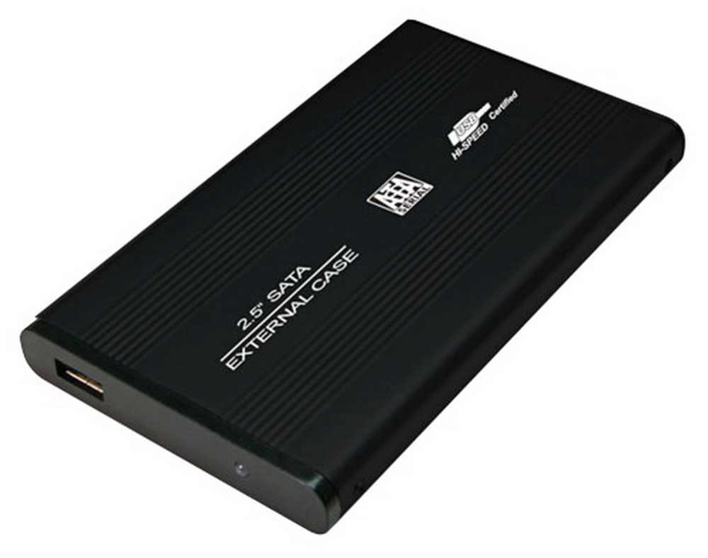 Gehäuse für 2,5'' SATA-Festplatten, RED4POWER ''R4-G005B'', USB 2.0, schwarz