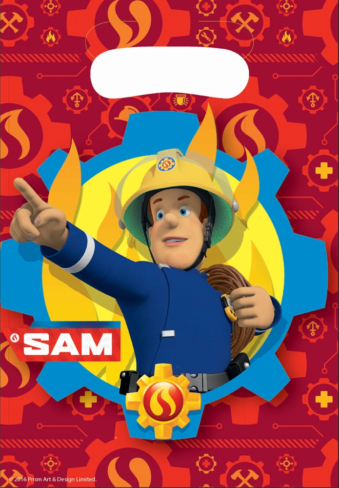 8 Stück Feuerwehrmann Sam Partytüten, 1 Pack
