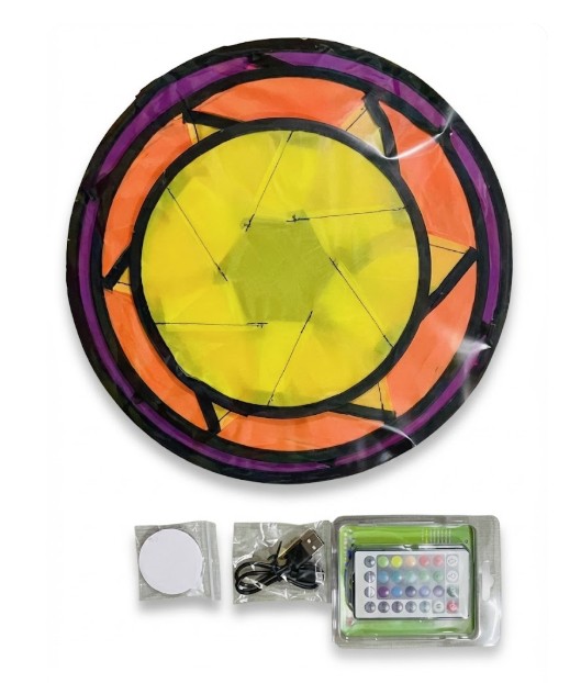 Bdt SET 3D Lampion''Camper- Leuchtfeuer'' inkl. USB-LED- Leuchte H:65cm, Ø 34cm + 5m Pole