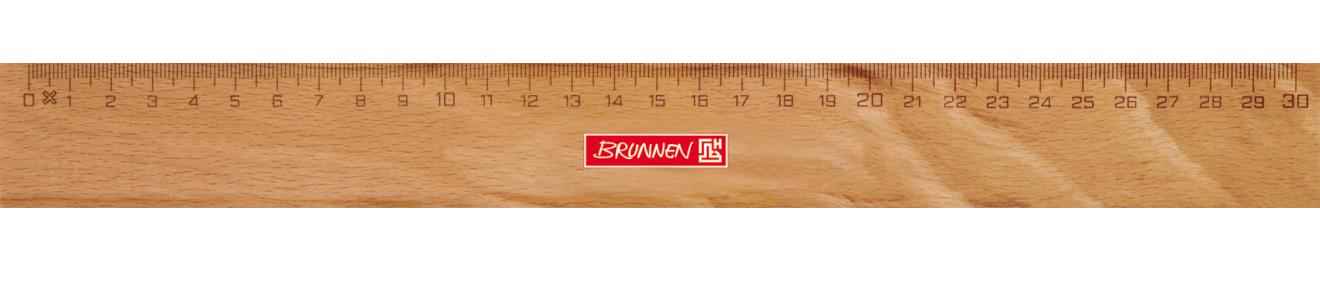 BRUNNEN Lineal 30 cm Holz