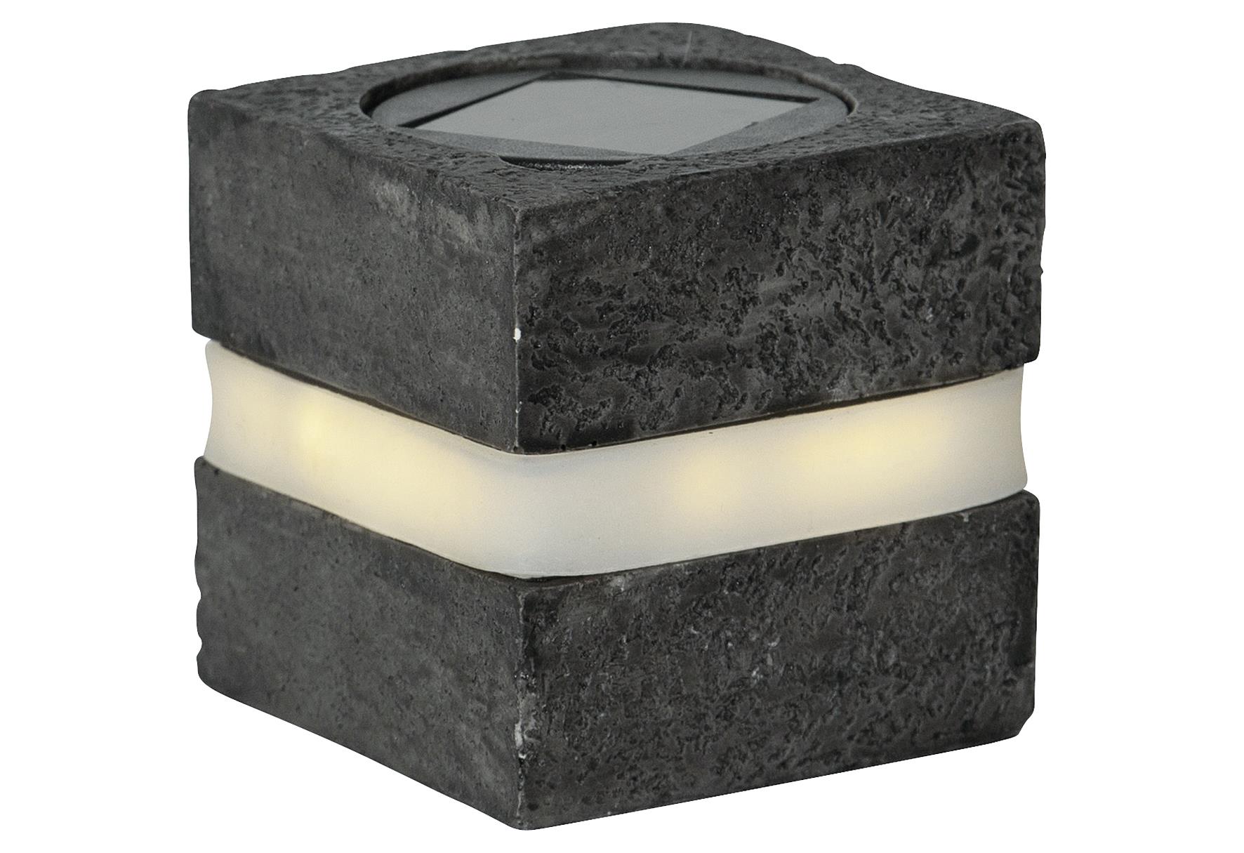 STAR TRADING LED Solardeko 'Stonecube' 2er Set