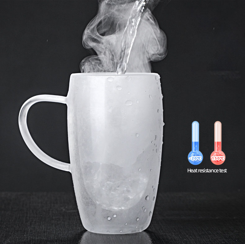 Bdt Doppelwandige Thermoglastasse Tasse, Borosilikatglas, 80 ml, spülmaschinengeeignet