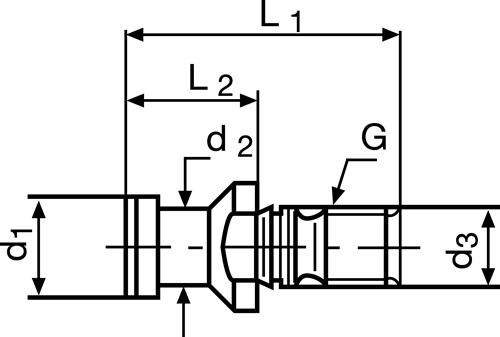 Anzugsbolzen DIN 69872B SK40 o.Bohr.PROMAT
