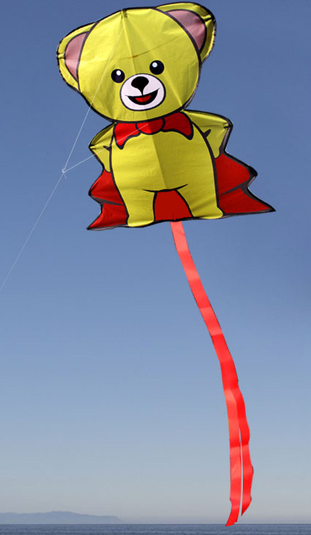 Bdt Drachen, Einleiner, Kite für Kind und Erwachsene *Bär* inkl. 30m Leine, 70x74cm
