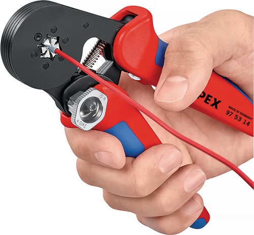 Aderendhülsenzange Gesamt-L.180mm 0,08-10,0 (AWG 28-7)mm² brün.Mehrkomp.-Hüllen